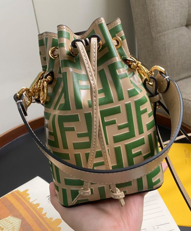 Fendi Mon Tresor Leather Mini Bag 8BS010 Green